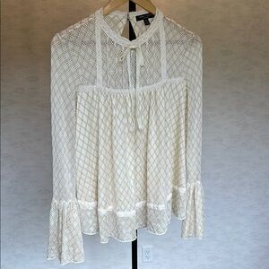 Cream & Gold Women's Top with Open Back